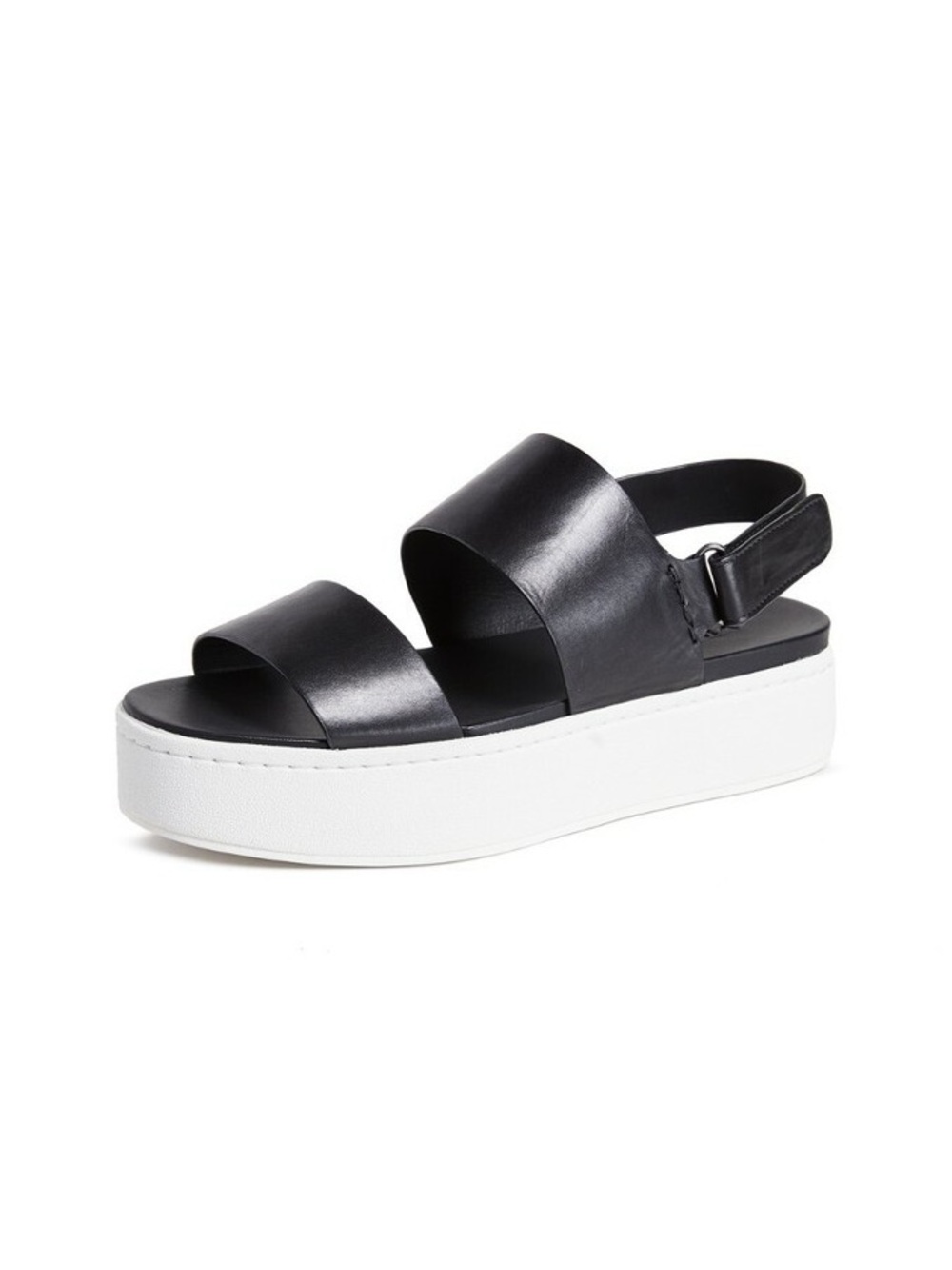 VINCE Women’s $225 Westport Black Leather Platform Slingback Sandals 8.5 US 38.5 - Picture 1 of 10